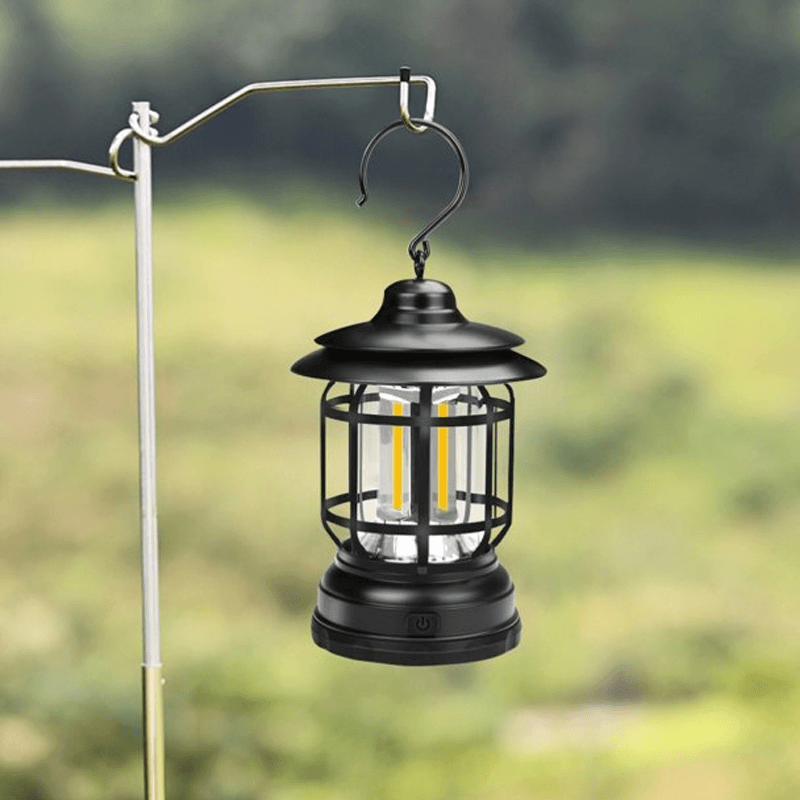 VintageGlow - Draagbare Retro Campinglamp voor Buitenverlichting