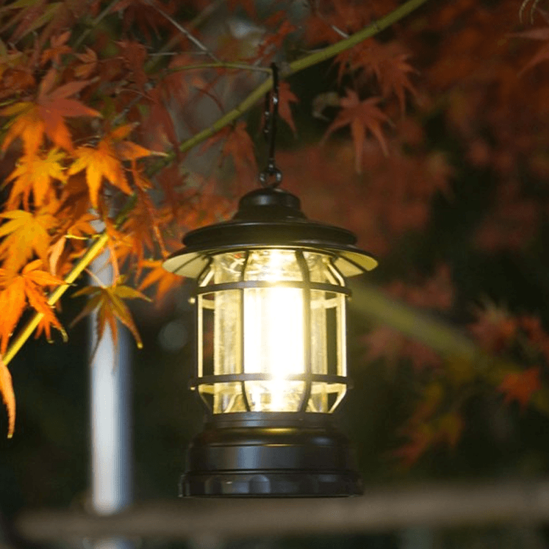 VintageGlow - Draagbare Retro Campinglamp voor Buitenverlichting