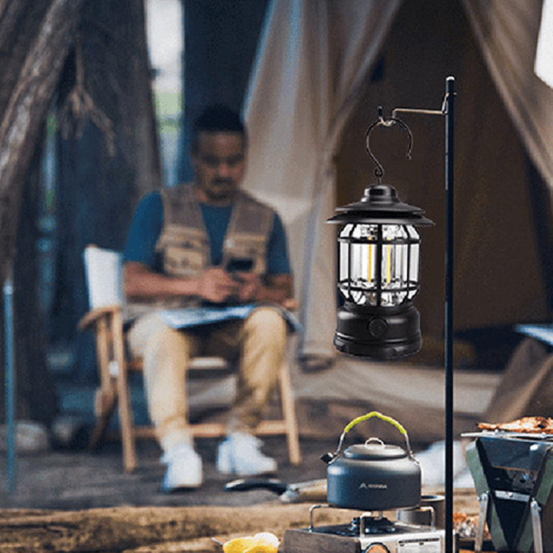 VintageGlow - Draagbare Retro Campinglamp voor Buitenverlichting