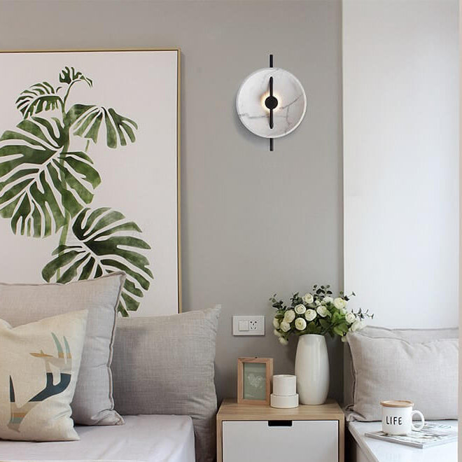 SphereLux - Ronde LED-wandlamp van hars en marmer | Stijlvolle verlichting met modern design