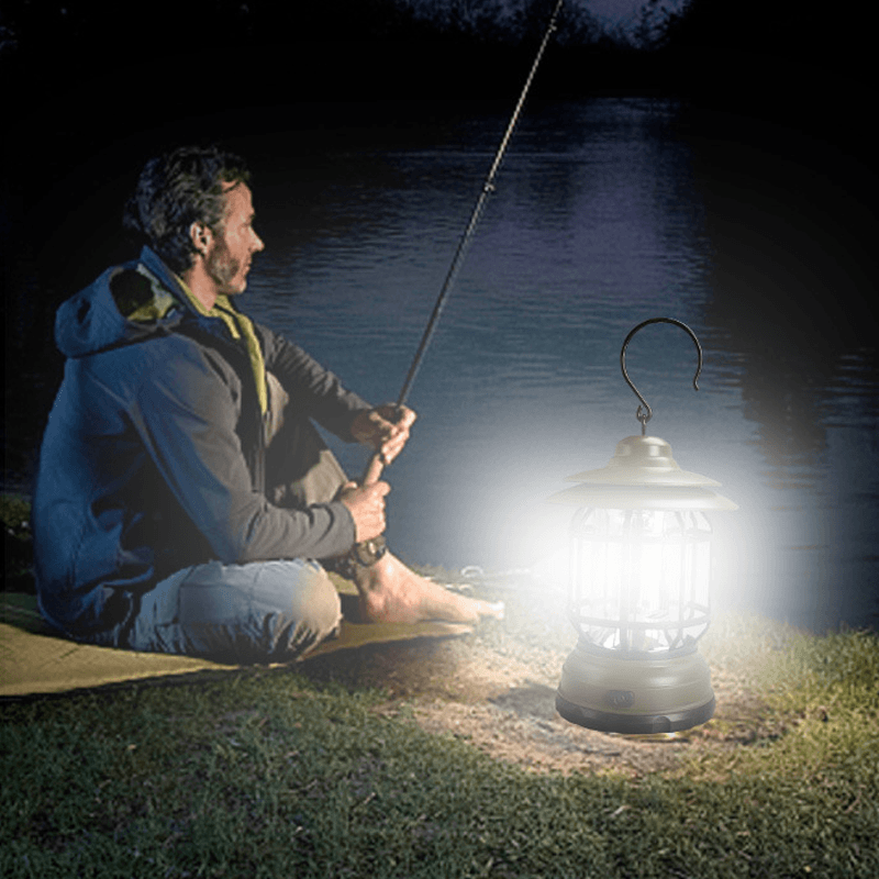 VintageGlow - Draagbare Retro Campinglamp voor Buitenverlichting