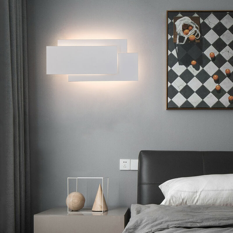 NovaLite - Minimalistische LED-wandlamp van aluminium met vierkante gestapelde design