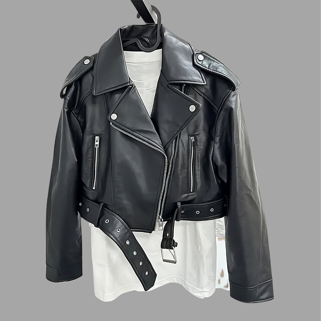 Karina - Elegante Voorjaars Dames Kunstleren Jas | Stijlvolle en Moderne Look