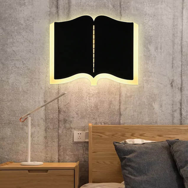 LumiBook - Boekvormige LED-wandlamp van ijzer | Moderne en functionele verlichting voor elk interieur