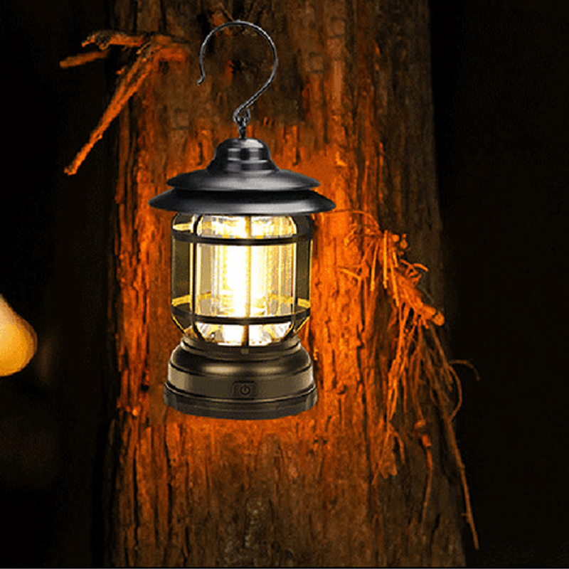 VintageGlow - Draagbare Retro Campinglamp voor Buitenverlichting