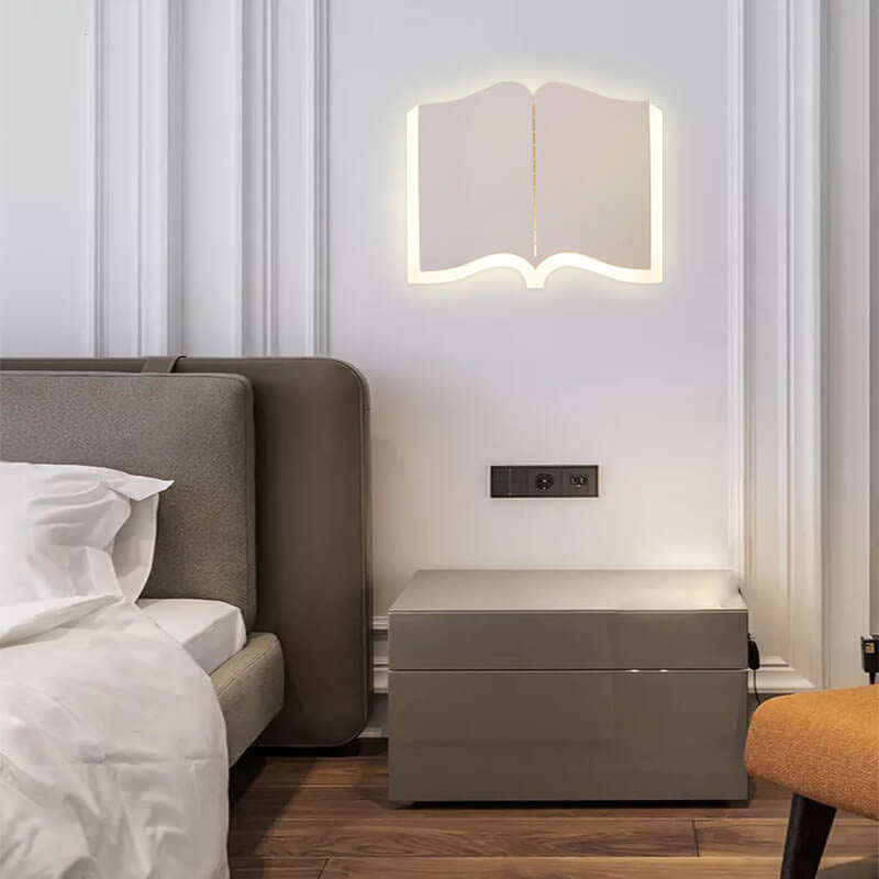 LumiBook - Boekvormige LED-wandlamp van ijzer | Moderne en functionele verlichting voor elk interieur