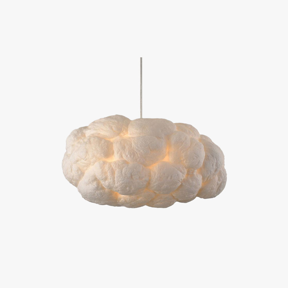 CloudLuxe Design LED Hanglamp - Witte Wolkvormige Lamp van PVC en Katoen voor Slaapkamer en Woonkamer