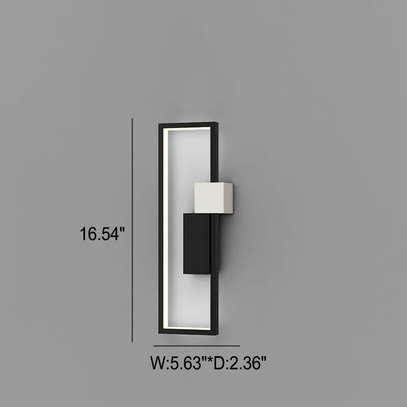 SilQube - Creatieve minimalistische LED-wandlamp met vierkant frame van ijzer en siliconen | Modern design voor sfeervolle verlichting