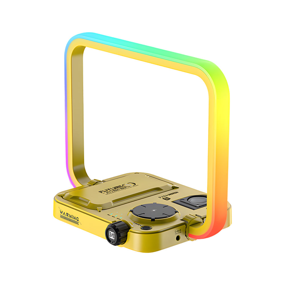 ChargeGlow - 3-in-1 Draadloze Oplader RGB Tafellamp | Multifunctionele Timing Bureau Lamp