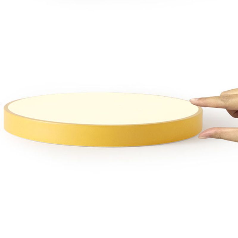 LumiRound Moderne Ronde LED Plafondlamp - Roze en Grijs Metalen Lamp voor Woonkamer