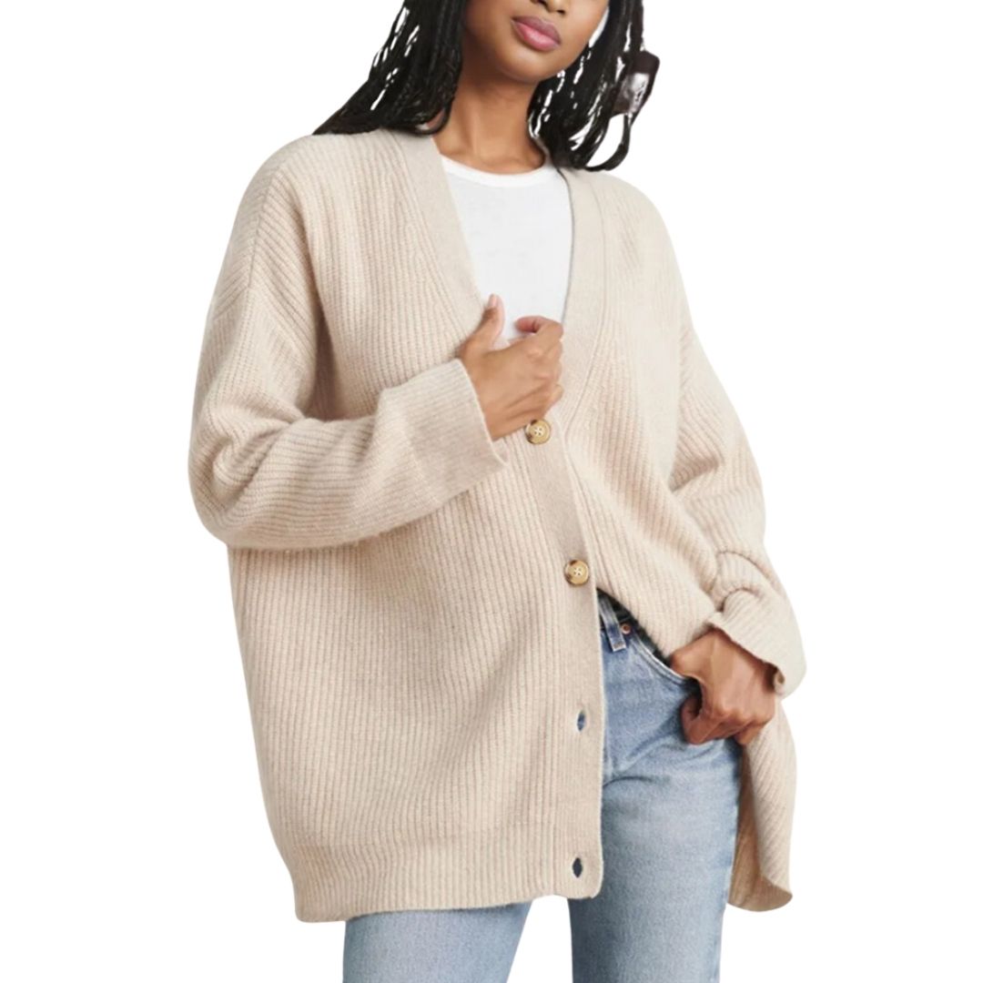 EllaCozy - Populaire Eenkleurige Gebreide Damesmantel – Stijlvol en Comfortabel