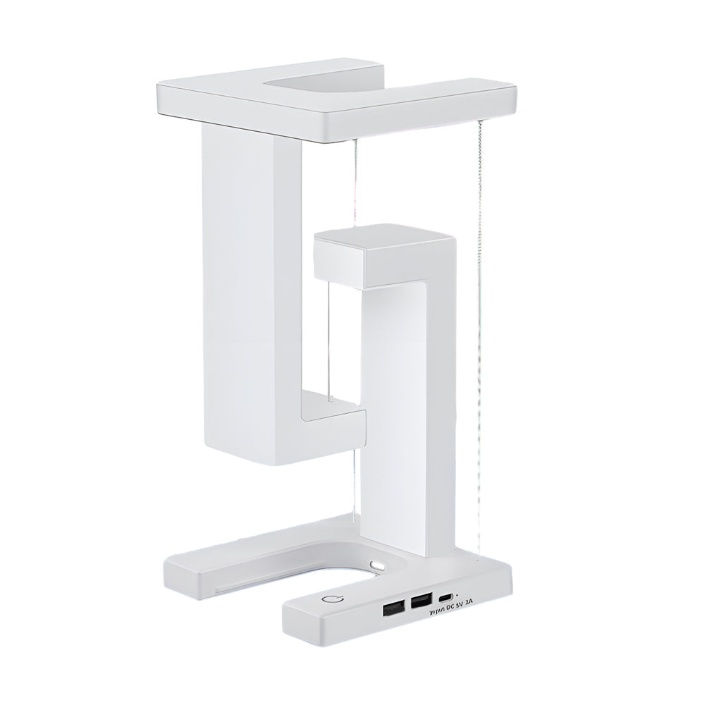 LumaMagie - Zwevende Anti-Zwaartekracht Tafellamp met Draadloos Opladen en LED Verlichting