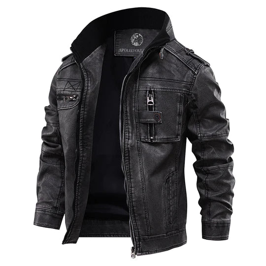 Elegante premium lederjacke für herren