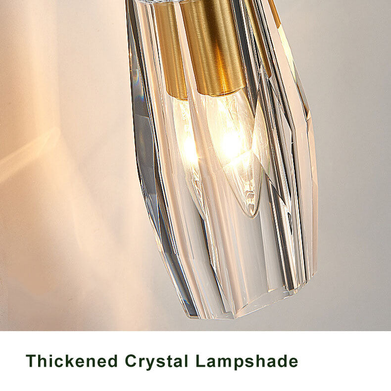 GeoCrystal - Moderne wandlamp van kristalglas met geometrisch ontwerp en één lichtpunt