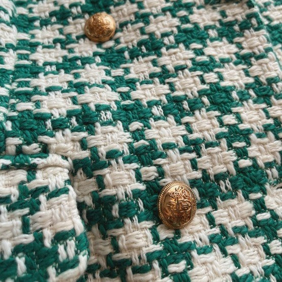 Mara & Liv - Geruite Tweed Blazer voor Dames