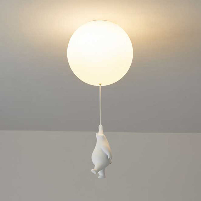 Speelse Beer Ballon Plafondlamp - Unieke Kinderkamer Hanglamp met LED Verlichting