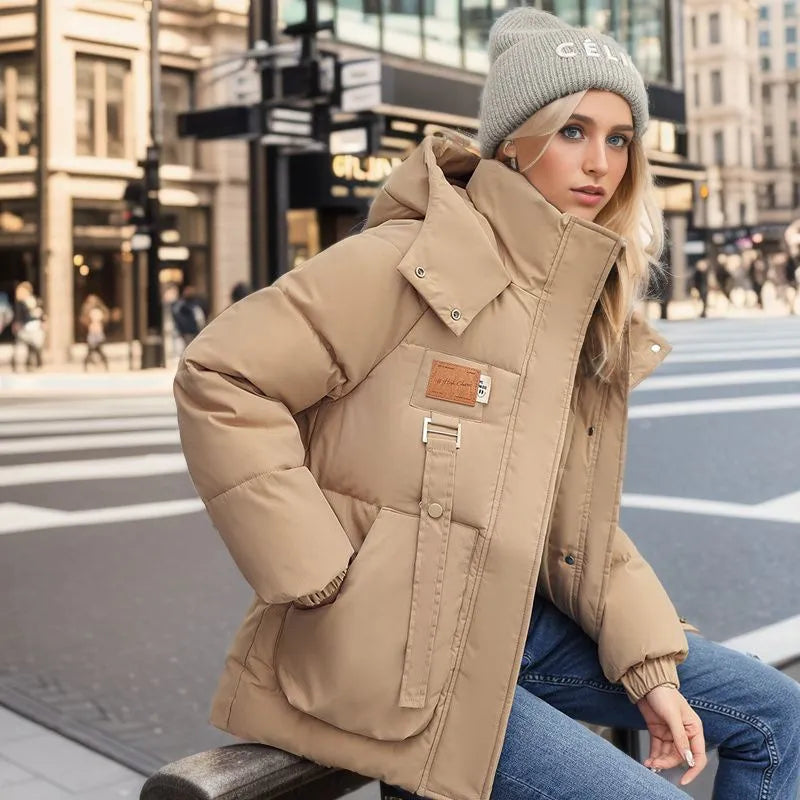 CityStyle - Oversized Gewatteerde Winterjas met Capuchon voor Dames