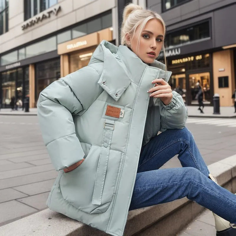 CityStyle - Oversized Gewatteerde Winterjas met Capuchon voor Dames