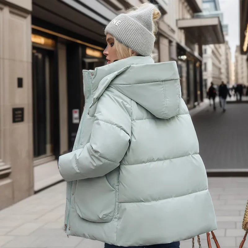 CityStyle - Oversized Gewatteerde Winterjas met Capuchon voor Dames