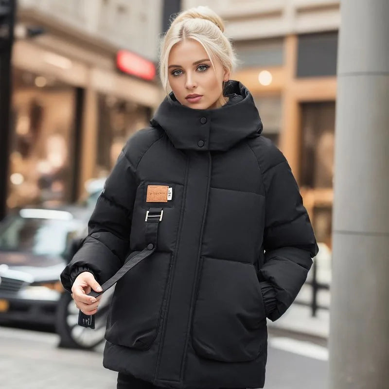 CityStyle - Oversized Gewatteerde Winterjas met Capuchon voor Dames