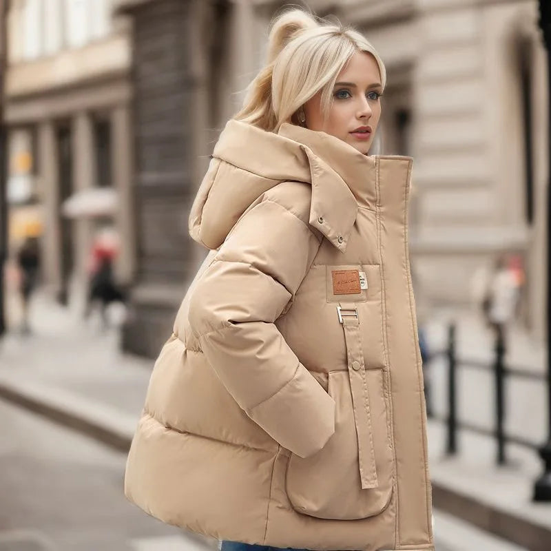 CityStyle - Oversized Gewatteerde Winterjas met Capuchon voor Dames