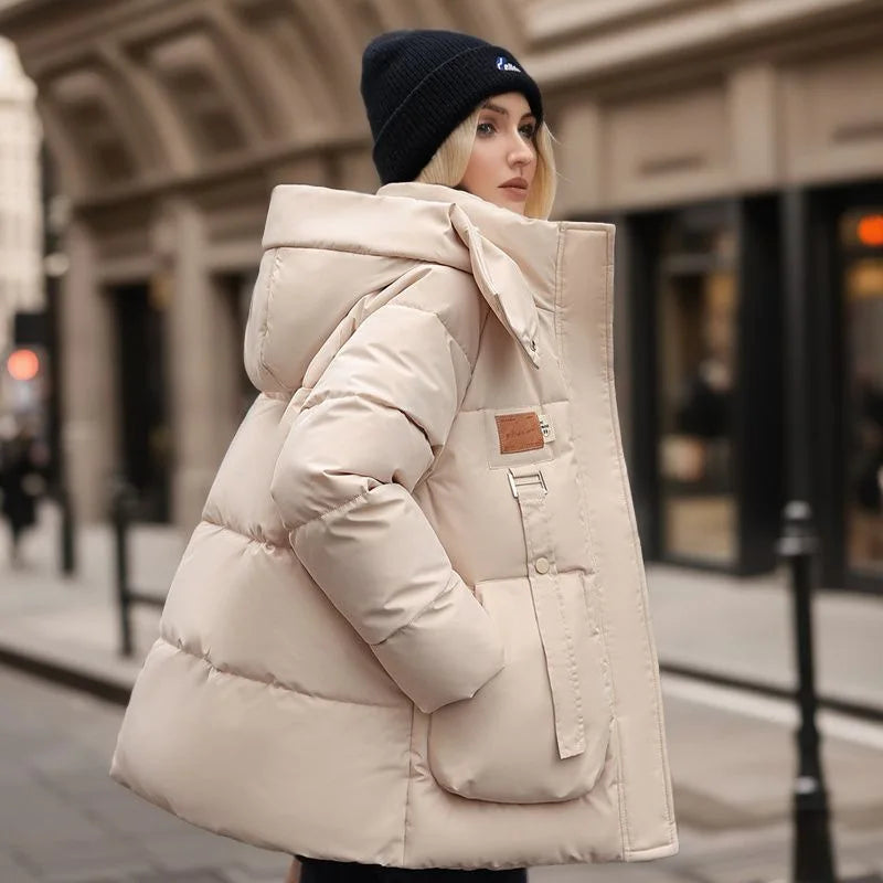 CityStyle - Oversized Gewatteerde Winterjas met Capuchon voor Dames