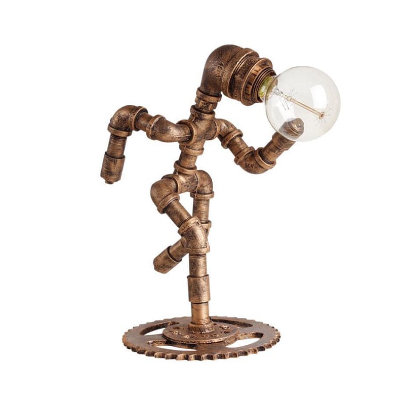 RetroFit - Vintage Metalen Jogger-Vormige Tafellamp voor Unieke Verlichting