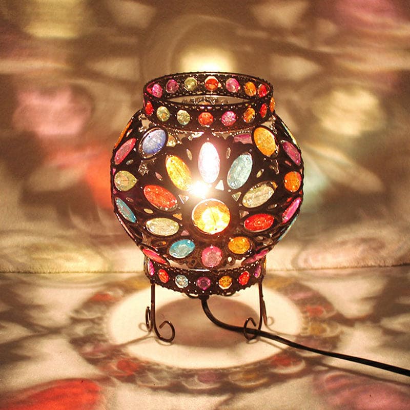 BeadGlow - Nachtlamp met Acrylkralen in Brons voor Sfeervolle Verlichting