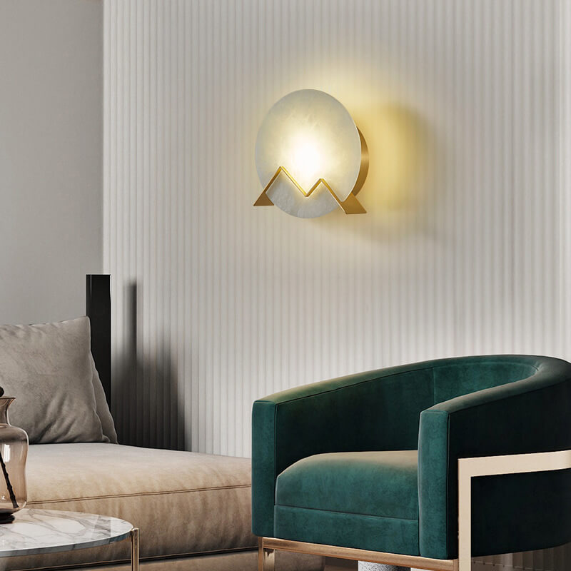 MarbleLux - Marmeren LED-wandlamp met cirkelvormig ontwerp en één lichtpunt | Moderne en luxe verlichting