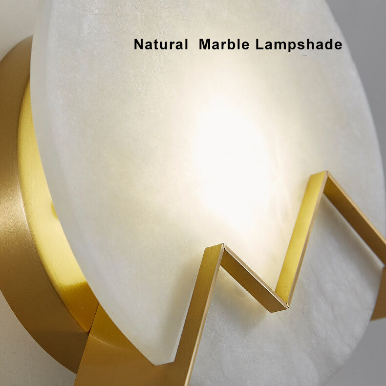 MarbleLux - Marmeren LED-wandlamp met cirkelvormig ontwerp en één lichtpunt | Moderne en luxe verlichting