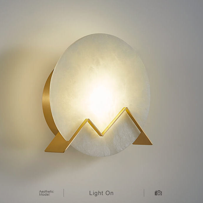 MarbleLux - Marmeren LED-wandlamp met cirkelvormig ontwerp en één lichtpunt | Moderne en luxe verlichting