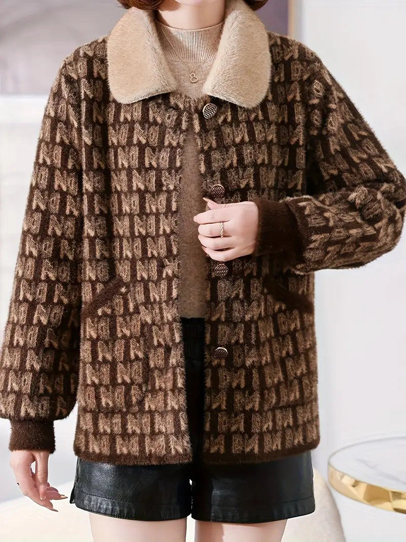 Anouk - Damesjack met Allover-Print | Stijlvolle en Unieke Jas voor Elke Gelegenheid