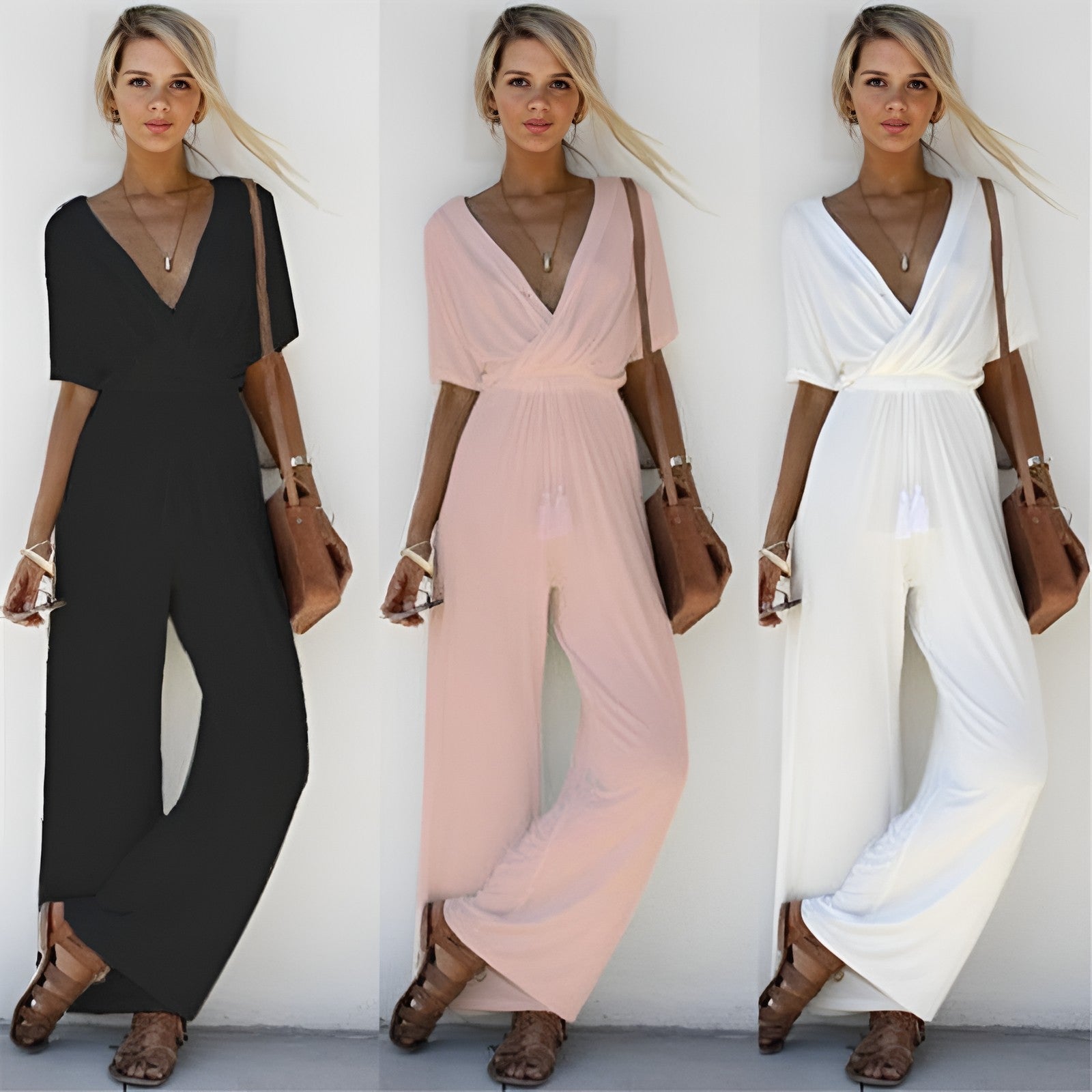 Amara - Jumpsuit met Diepe V-Hals | Elegant en Verleidelijk Design