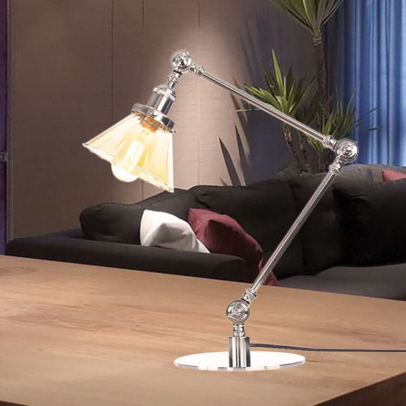 Kegele Tafellamp van Helder Glas | Elegante Verlichting voor Woonkamer en Slaapkamer