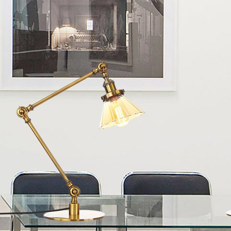 Kegele Tafellamp van Helder Glas | Elegante Verlichting voor Woonkamer en Slaapkamer