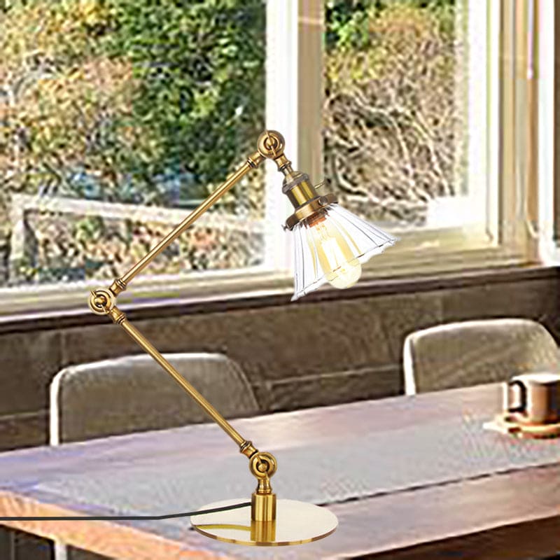 Kegele Tafellamp van Helder Glas | Elegante Verlichting voor Woonkamer en Slaapkamer