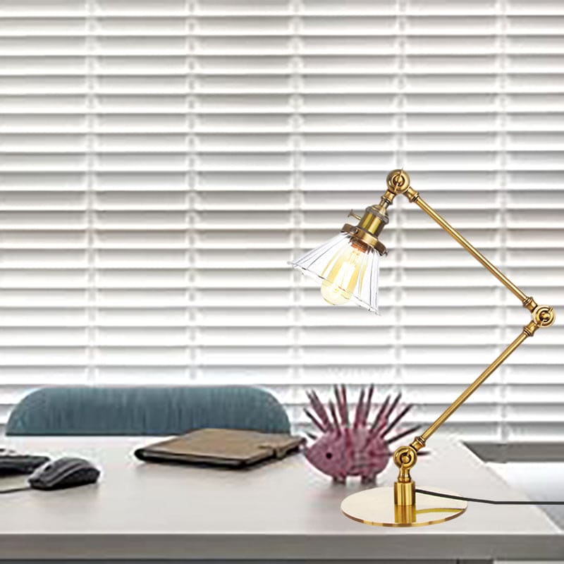 Kegele Tafellamp van Helder Glas | Elegante Verlichting voor Woonkamer en Slaapkamer