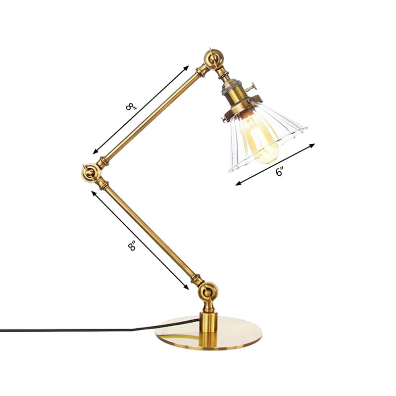 Kegele Tafellamp van Helder Glas | Elegante Verlichting voor Woonkamer en Slaapkamer