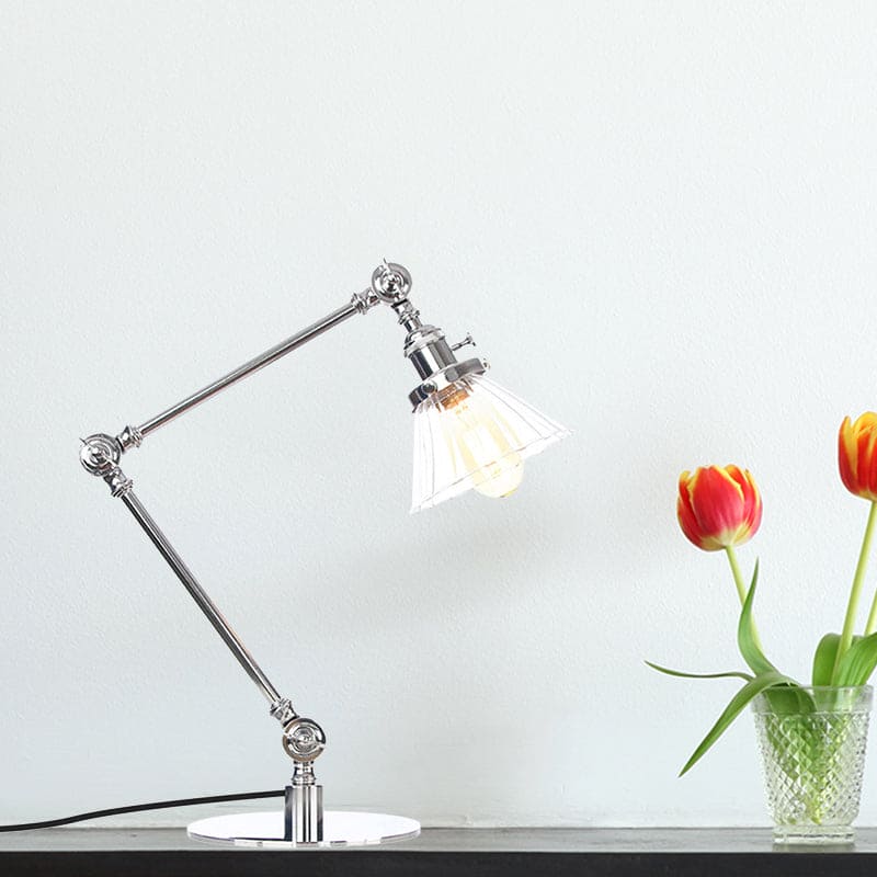 Kegele Tafellamp van Helder Glas | Elegante Verlichting voor Woonkamer en Slaapkamer