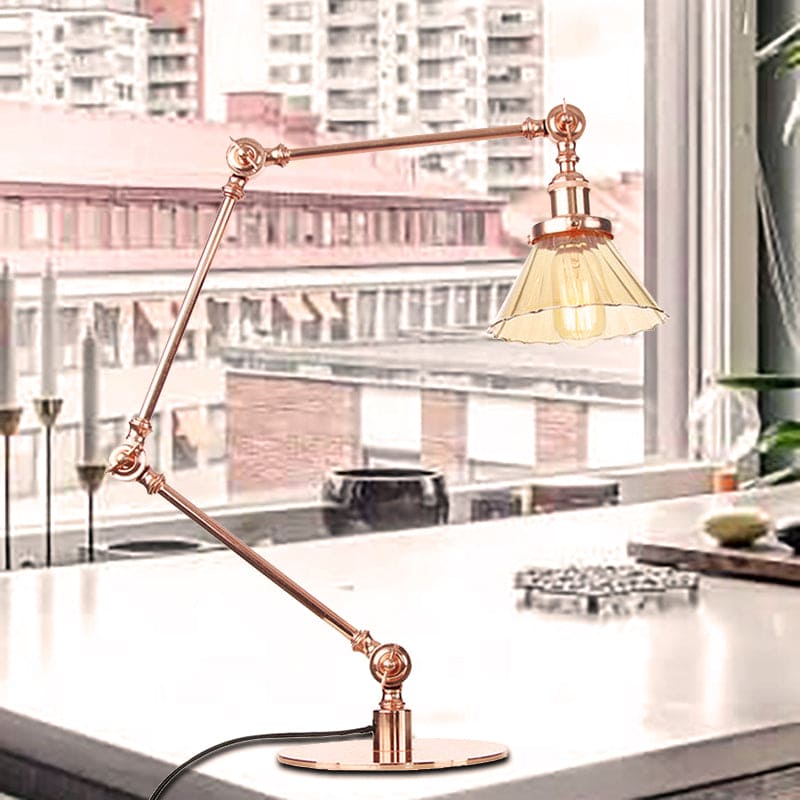 Kegele Tafellamp van Helder Glas | Elegante Verlichting voor Woonkamer en Slaapkamer