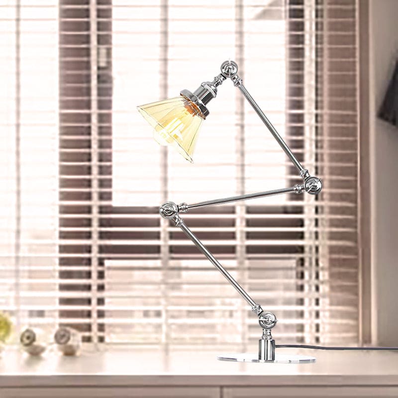 Kegele Tafellamp van Helder Glas | Elegante Verlichting voor Woonkamer en Slaapkamer