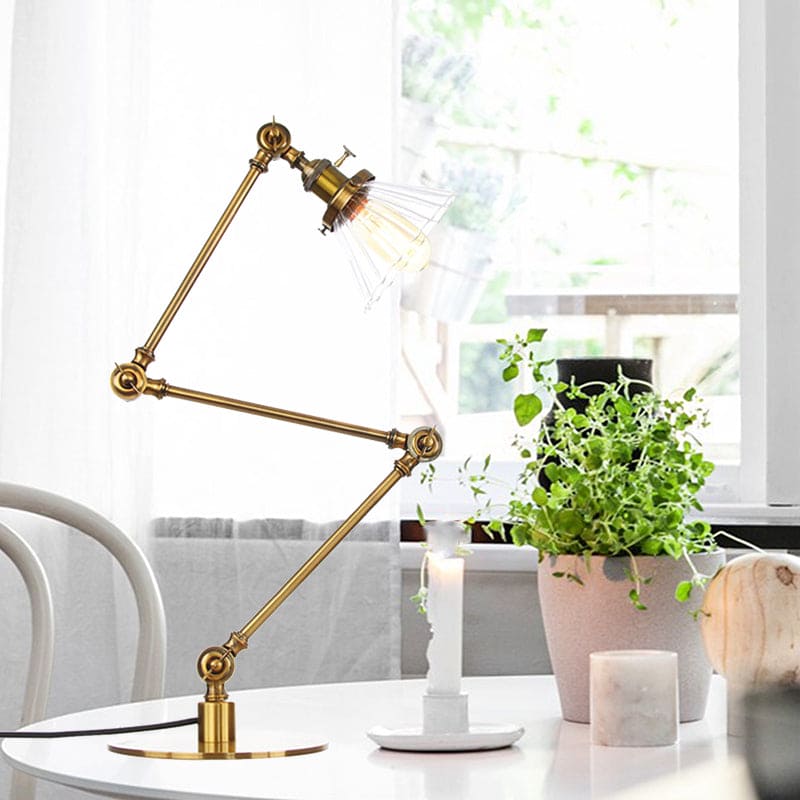 Kegele Tafellamp van Helder Glas | Elegante Verlichting voor Woonkamer en Slaapkamer