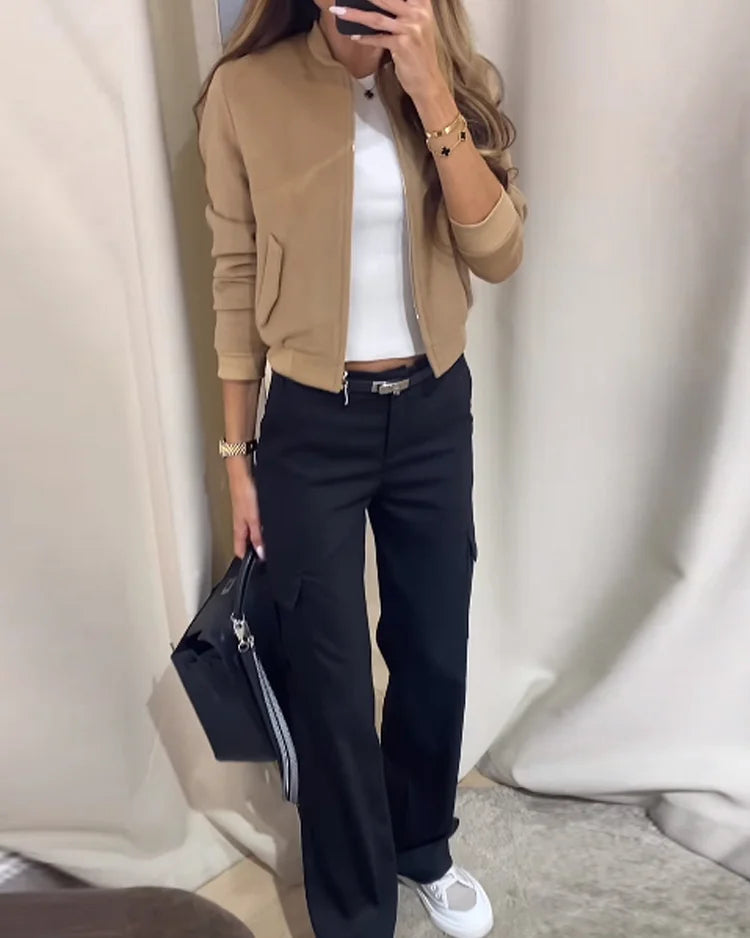 Trendy Korte Damesjas - Stijlvolle en Casual Jas met Elegante Snit