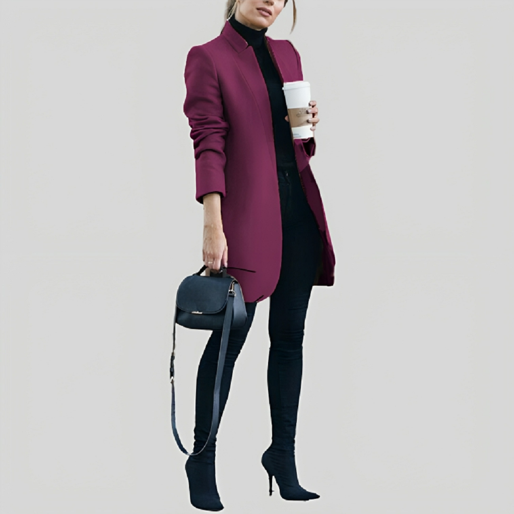 Claudine - Dames Herfst Winter Wolblazer - Stijlvol & Warm voor Koude Dagen