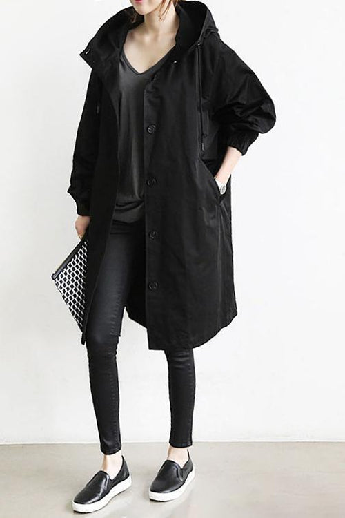 Mirelle – Waterdichte Trenchcoat met Capuchon voor Dames