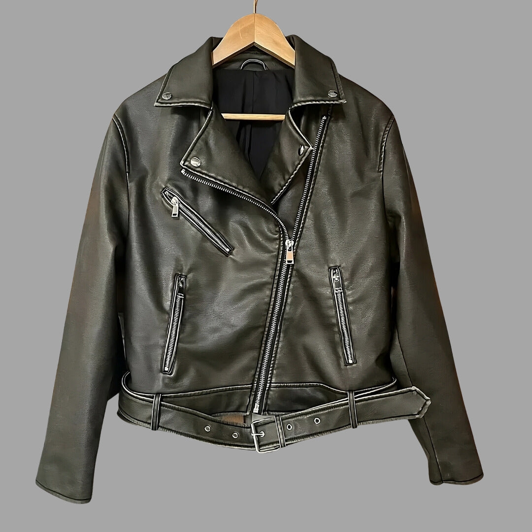 Karina - Elegante Voorjaars Dames Kunstleren Jas | Stijlvolle en Moderne Look
