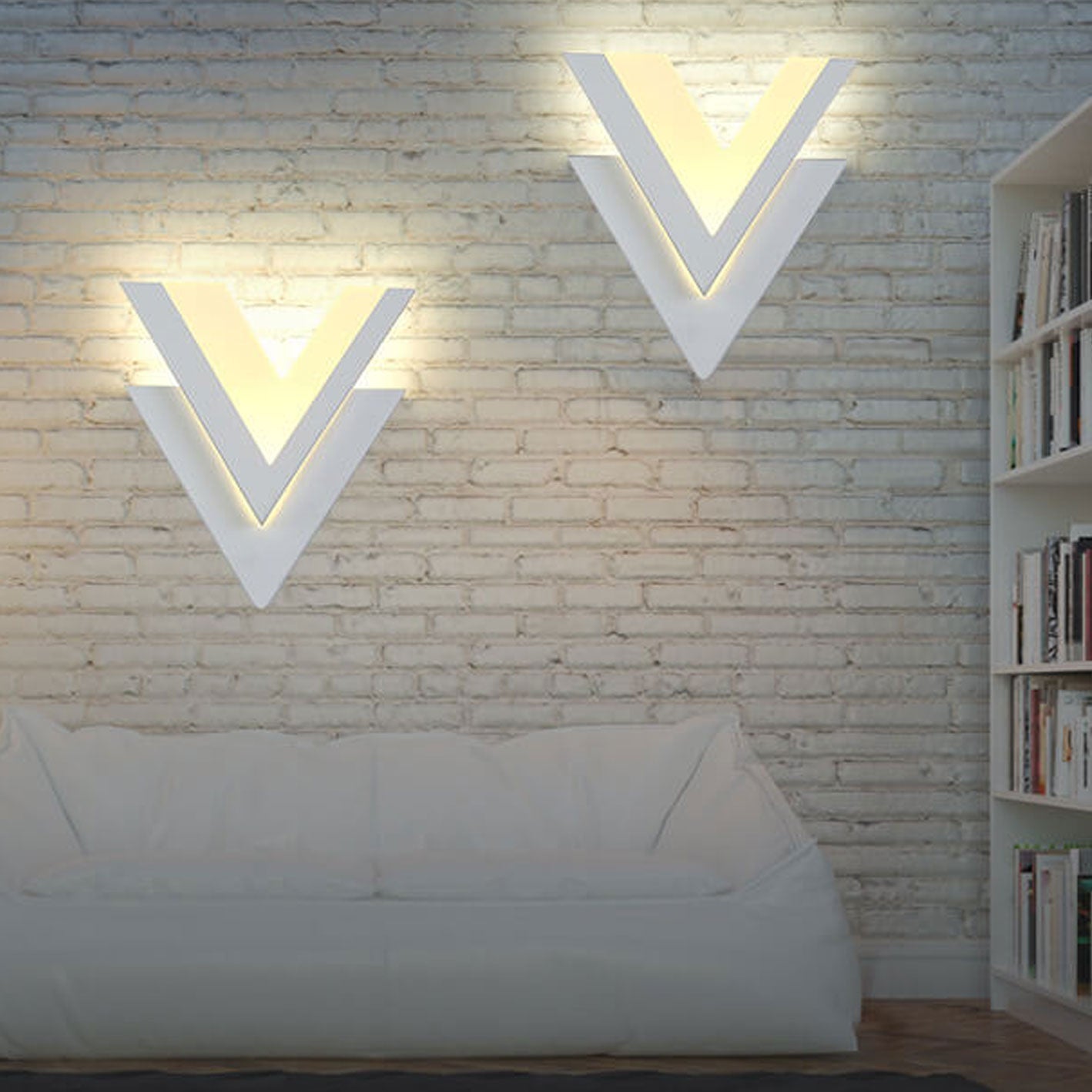 V-Lite - Minimalistische V-vormige LED-wandlamp | Creatieve en moderne verlichting