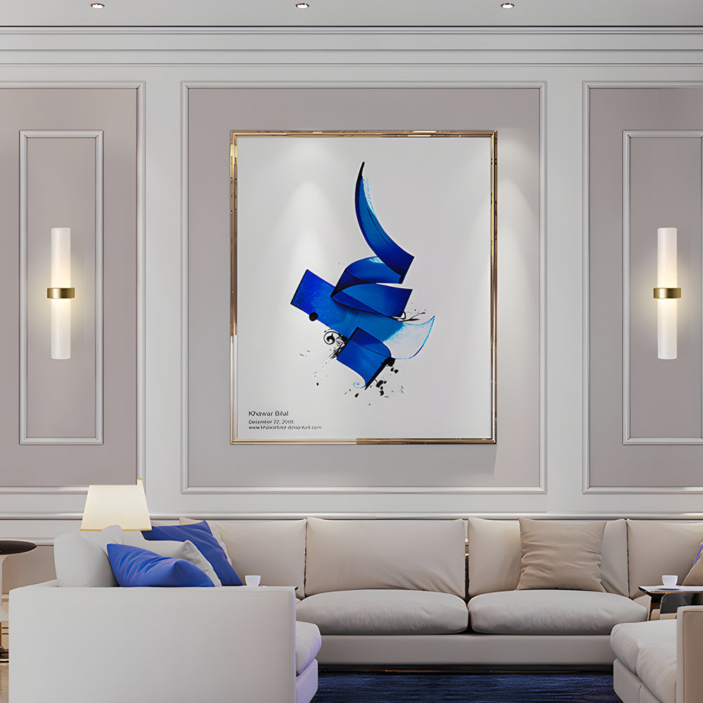 GlowTube - Moderne Wandlamp van Frosted Glass in Warm Wit voor Woonkamer