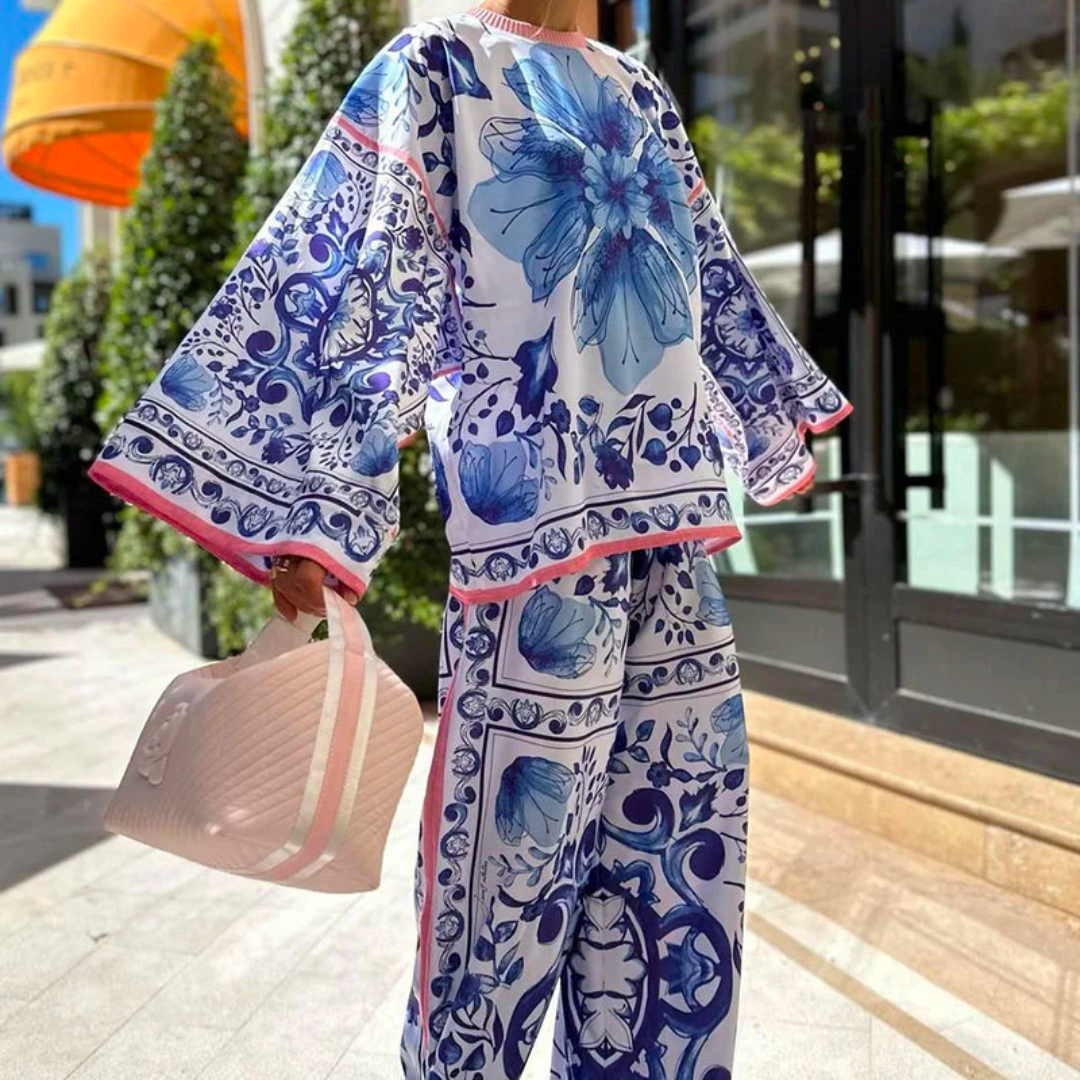 Jana - Tweedelig Set met Bloemenprint voor Dames | Comfortabel en Stijlvol Outfit