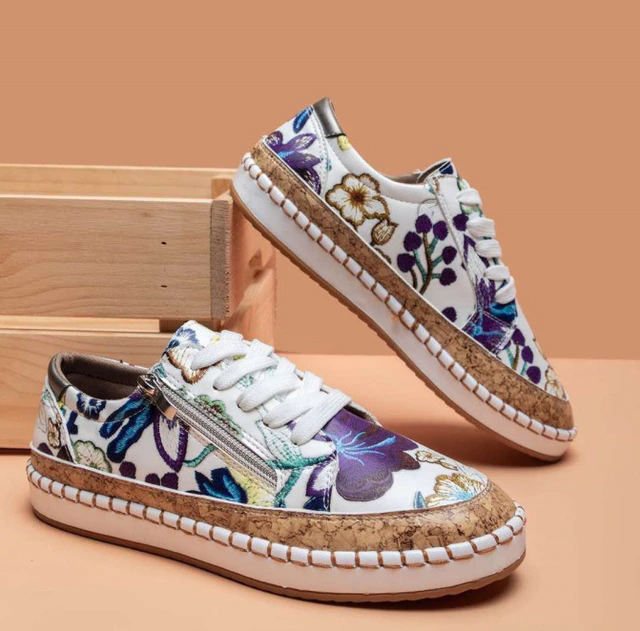 FloralFit - Modieuze Bloemrijke Orthopedische Schoenen voor Dames